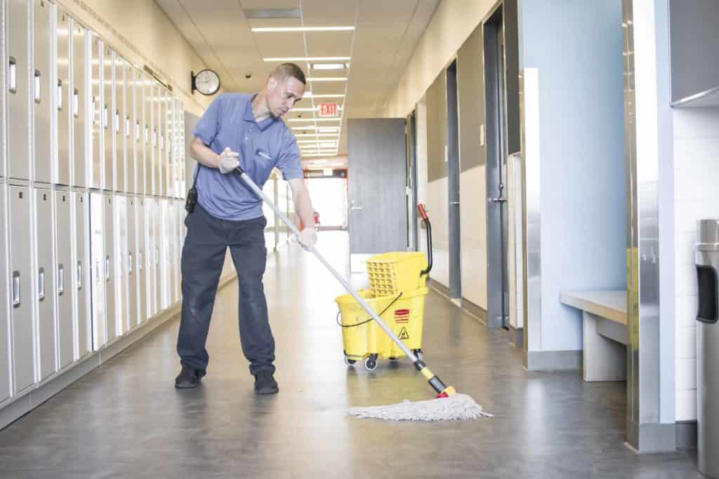 Executive Cleaning Services team members providing commercial cleaning